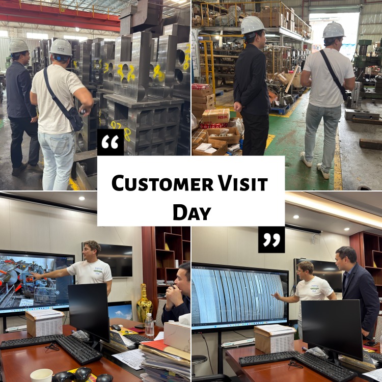 मेटल कॉइल स्लिटिंग मशीन फैक्ट्री में पोलिश ग्राहक